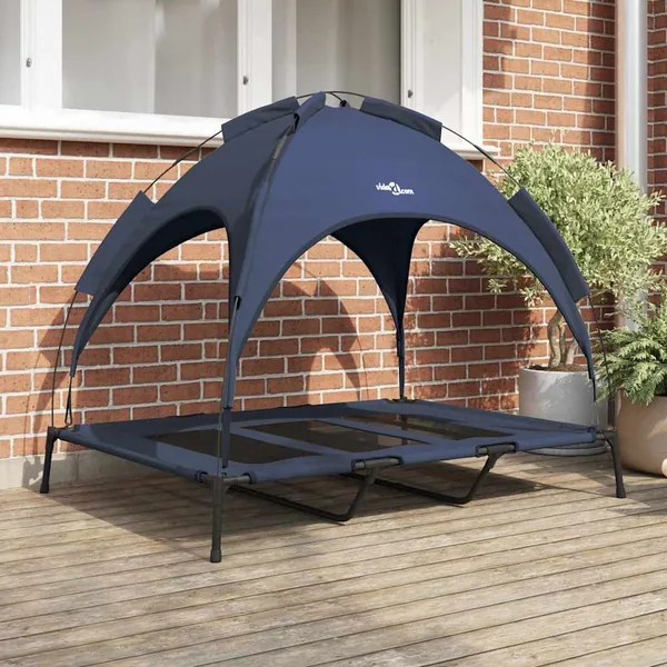 Lit pour Chien Bleu marine 122 x 93 x 106,5 cm Acier