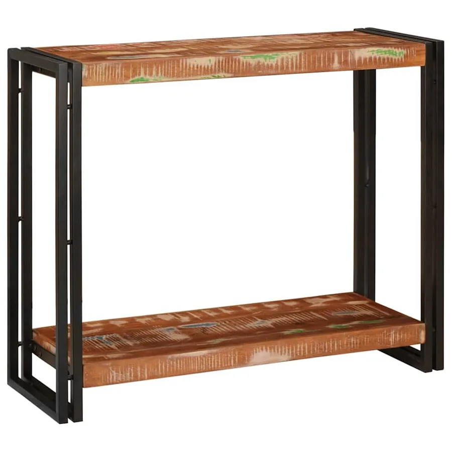 Table console Multicolore 90 x 33 x 75 cm Bois Recyclé Solide