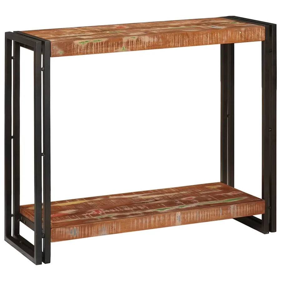Table console Multicolore 90 x 33 x 75 cm Bois Recyclé Solide - 5