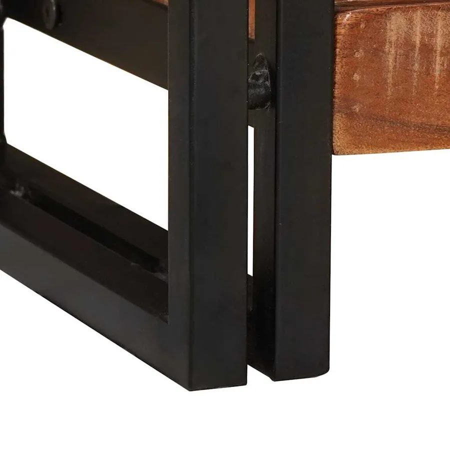 Table console Multicolore 90 x 33 x 75 cm Bois Recyclé Solide - 7