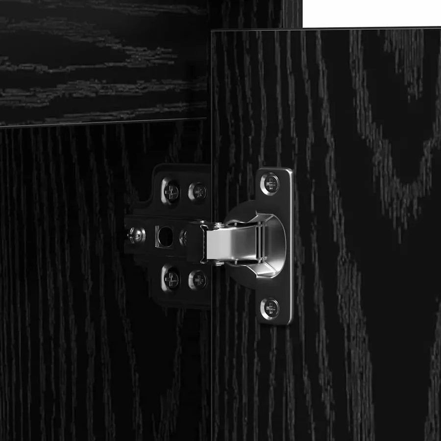 Buffet LED Chêne noir 71 x 34,5 x 75 cm Bois d'ingénierie - 12