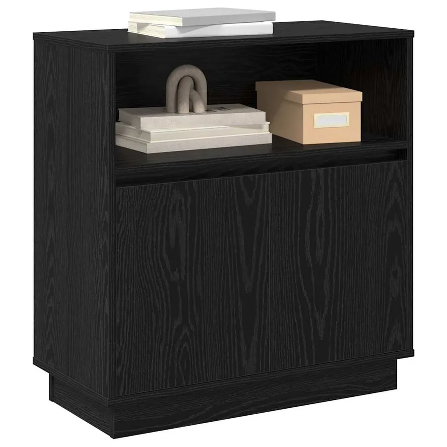 Buffet LED Chêne noir 71 x 34,5 x 75 cm Bois d'ingénierie - 3