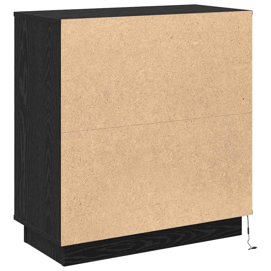 Buffet LED Chêne noir 71 x 34,5 x 75 cm Bois d'ingénierie - 8