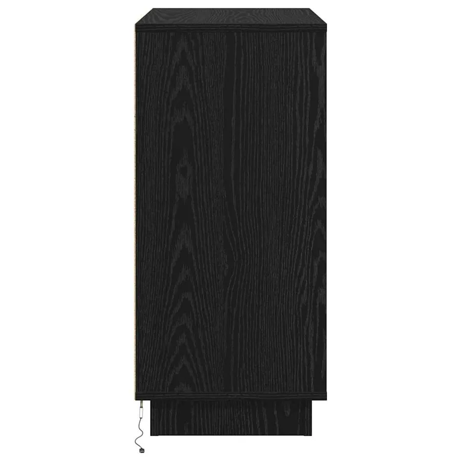 Buffet LED Chêne noir 71 x 34,5 x 75 cm Bois d'ingénierie - 9