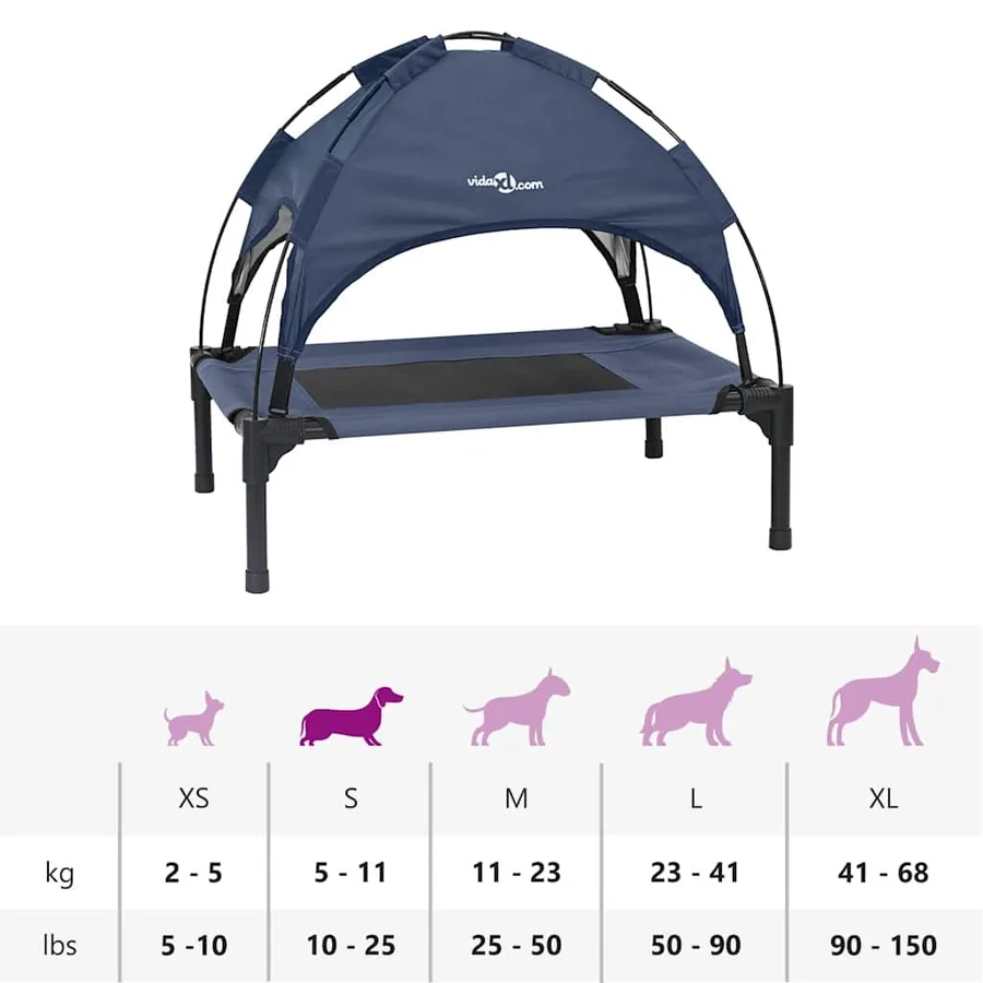 Lit pour Chien Bleu marine 62 x 48 x 61 cm Acier - 11