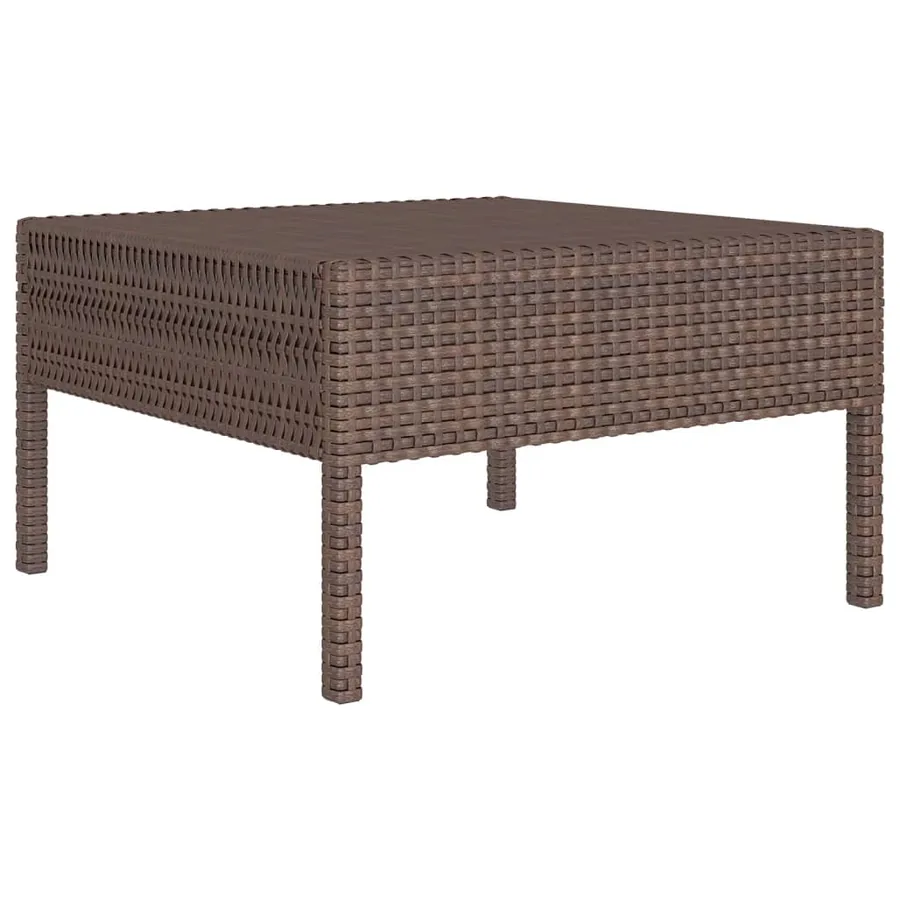 Salon de jardin 10 pcs avec coussins Résine tressée Marron - 4