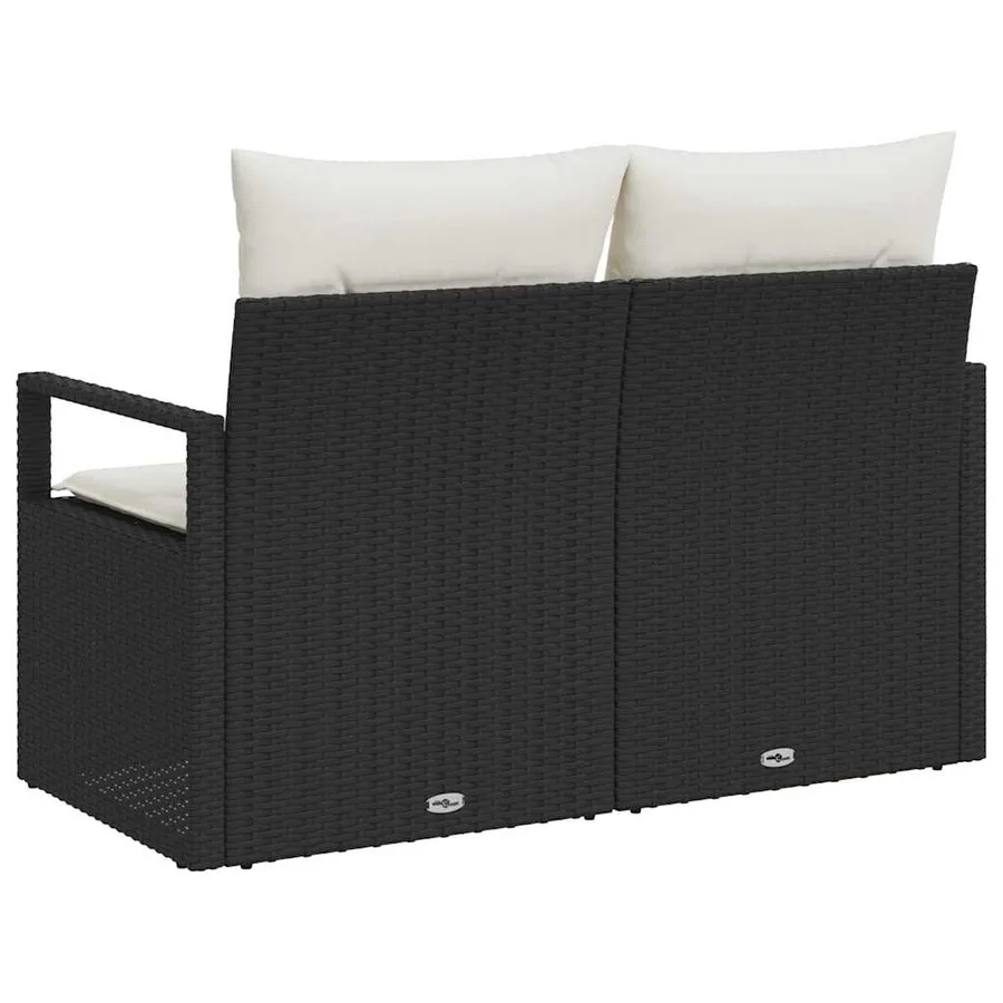 Canapé de jardin avec coussin 120 x 62 x 69 cm polyrotin - 4