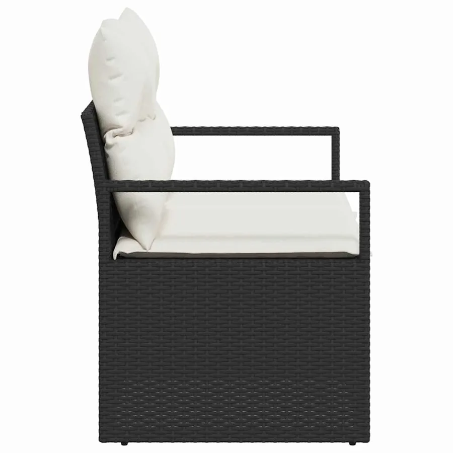 Canapé de jardin avec coussin 120 x 62 x 69 cm polyrotin - 6