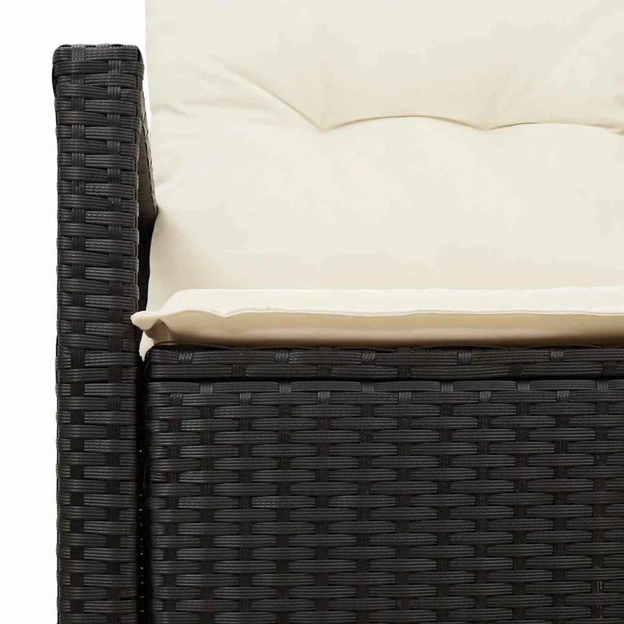 Canapé de jardin avec coussin 120 x 62 x 69 cm polyrotin - 7