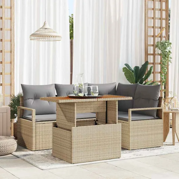 Ensemble de canapé de jardin 5 pc 4-Nombre de places