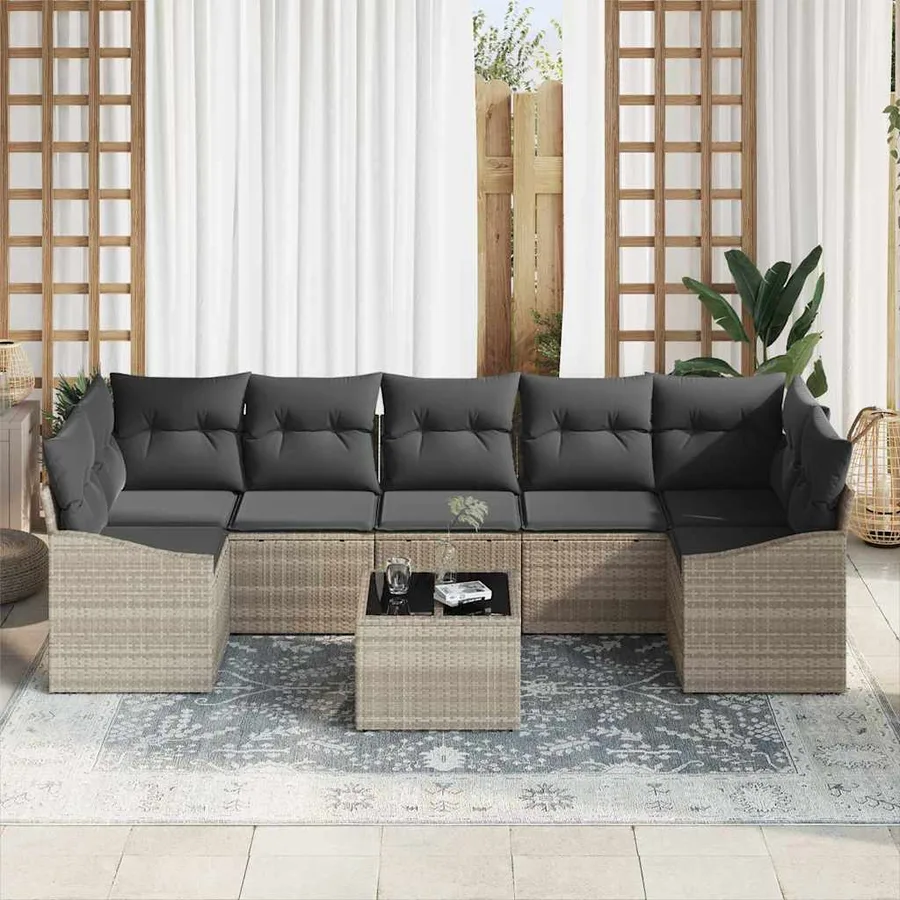 Ensemble de Canapés Gris clair 55 x 55 x 37 cm polyrotin - 3