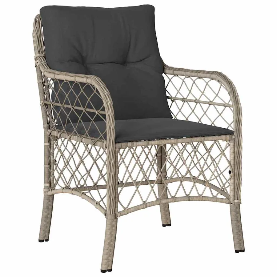Ensemble de salle à manger pour jardin 7 pcs Gris clair - 6