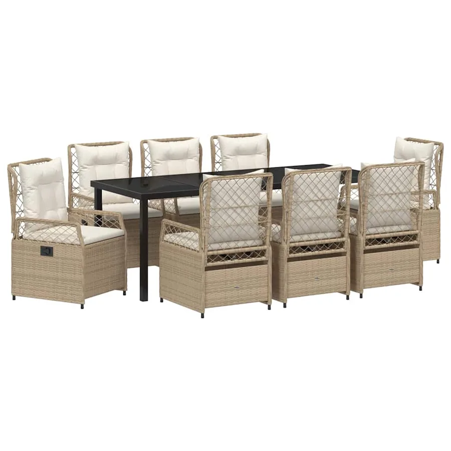 Ensemble de salle à manger pour jardin 9 pcs - 2