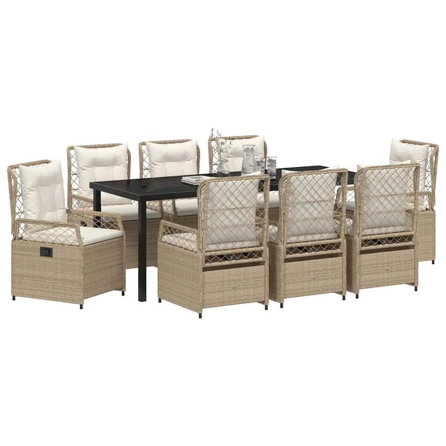 Ensemble de salle à manger pour jardin 9 pcs - 3