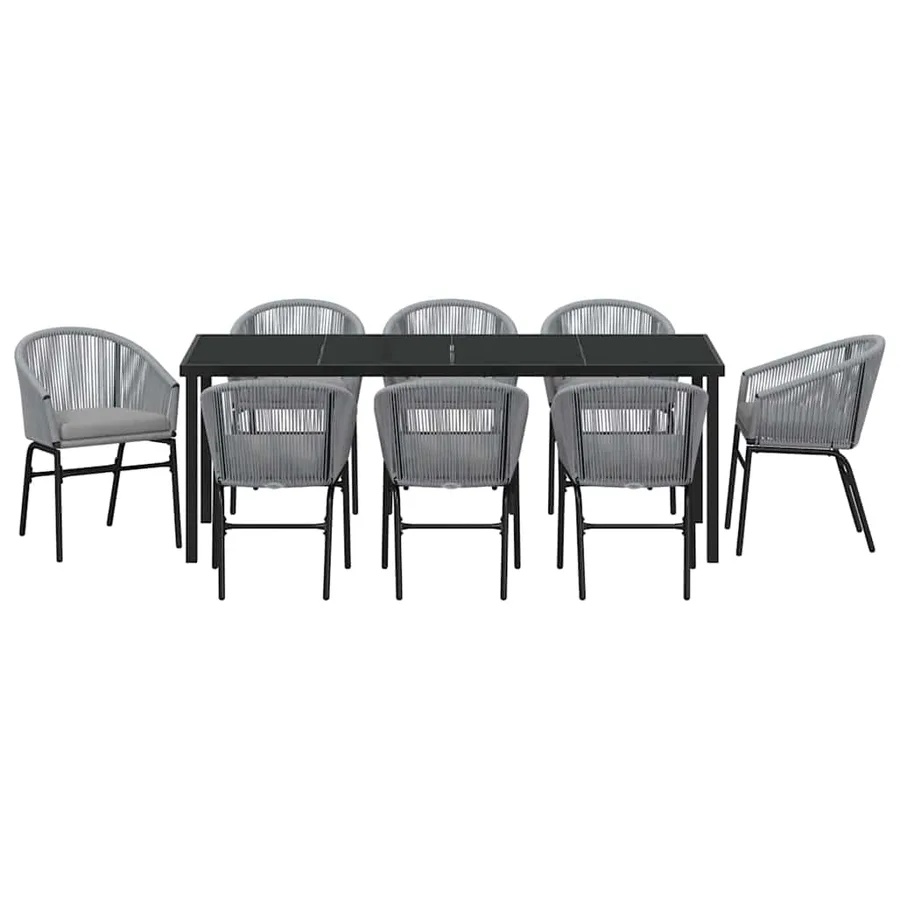 Ensemble de salle à manger pour jardin 9 pcs Anthracite - 7