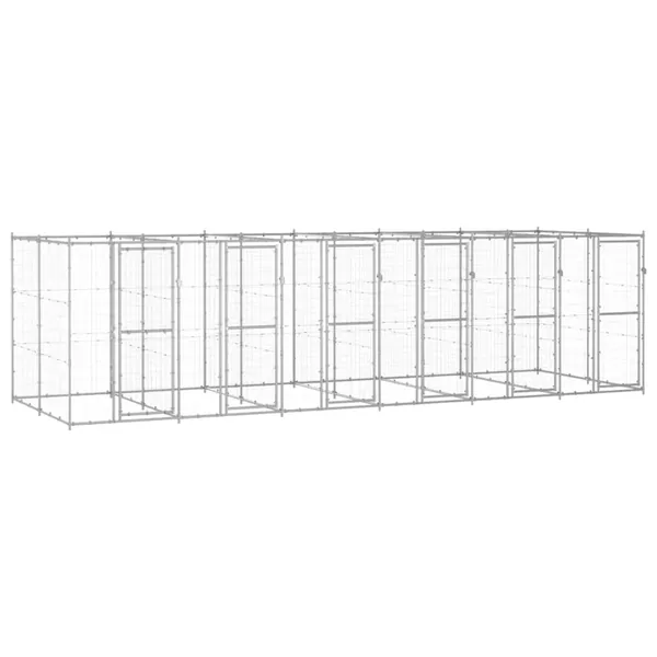 Chenil extérieur Acier galvanisé 14,52 m²
