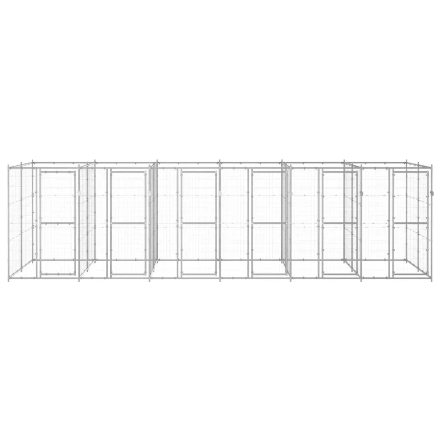 Chenil extérieur Acier galvanisé 14,52 m² - 2