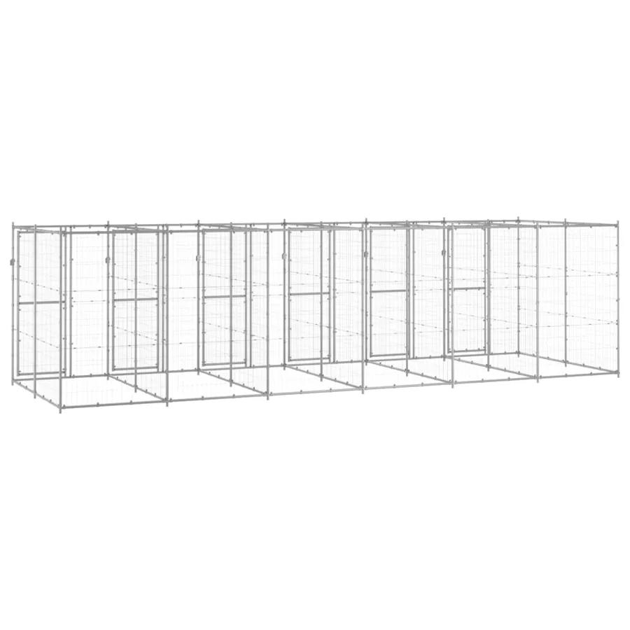 Chenil extérieur Acier galvanisé 14,52 m² - 4