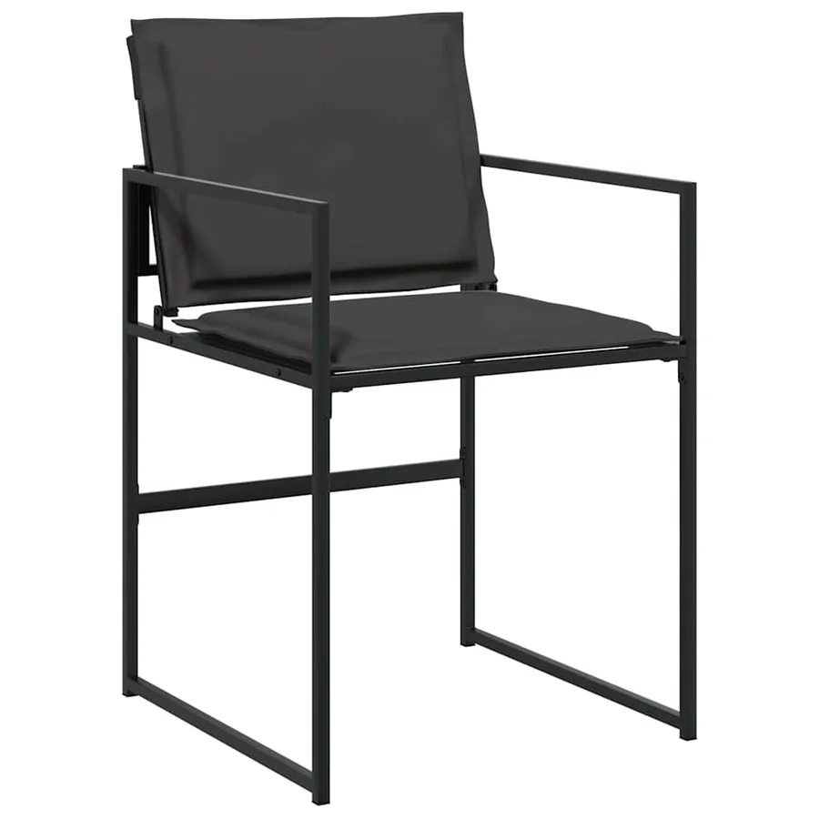 Ensemble de salle à manger pour jardin 5 pcs Noir - 6