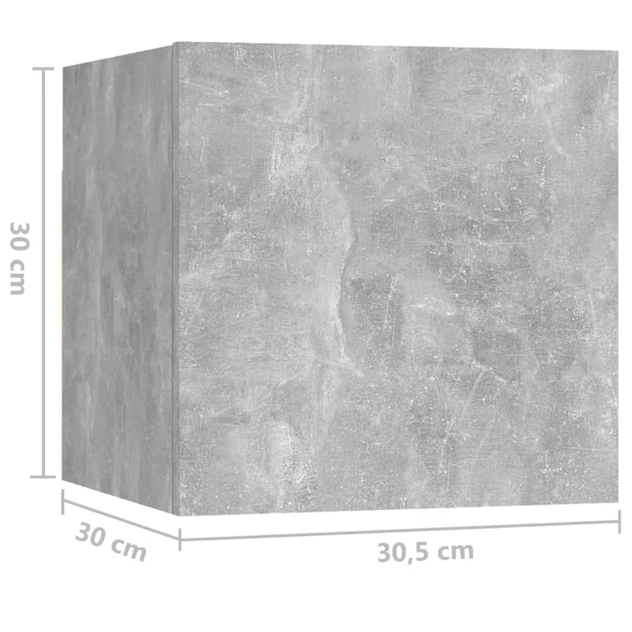 Ensemble de meubles TV 4 pcs Gris béton Bois d'ingénierie - 6