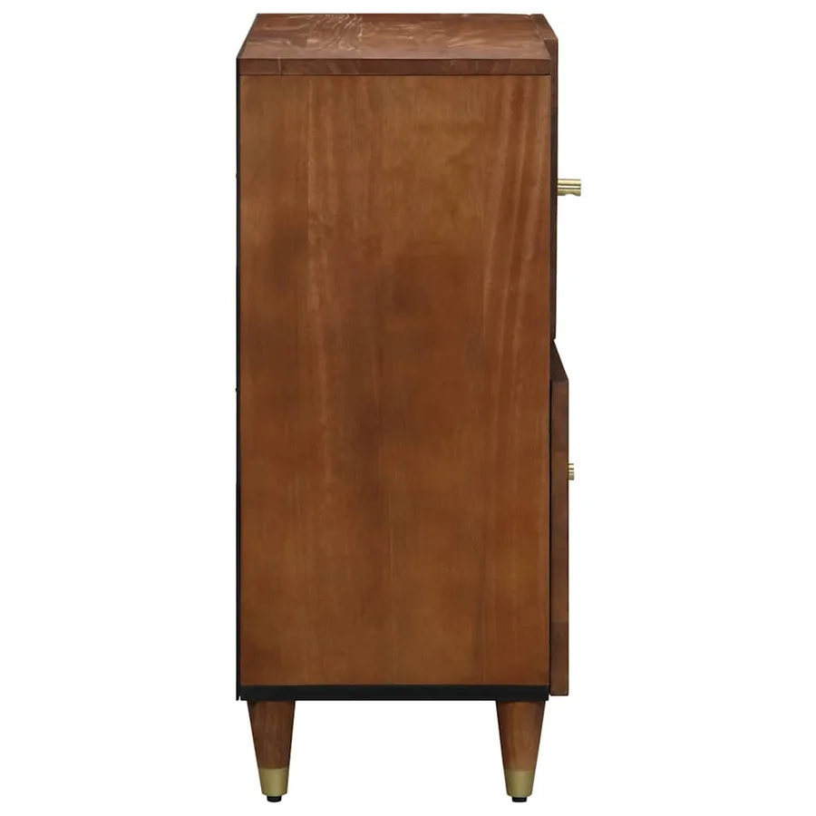 Buffet avec porte Marron 80 x 33 x 75 cm Bois de mangue massif - 4