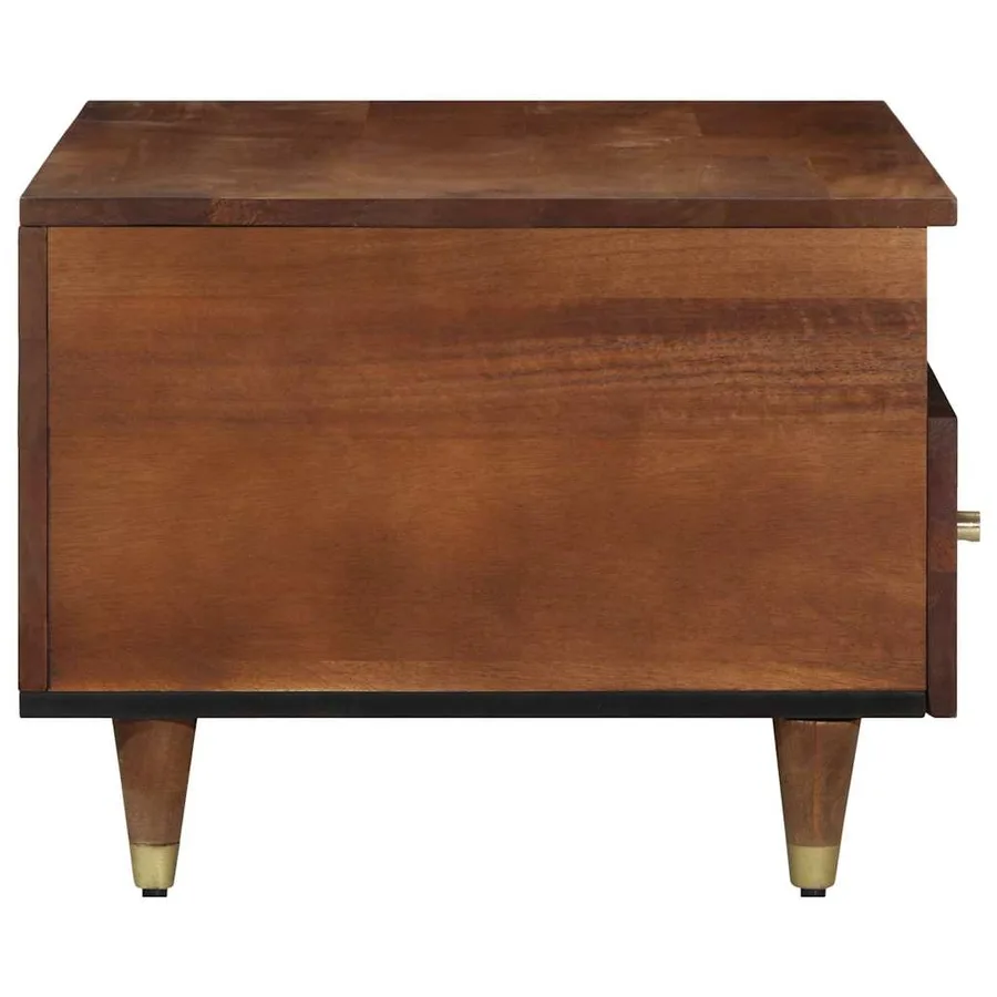 Table basse Marron miel 80 x 54 x 40 cm Bois de mangue massif - 4