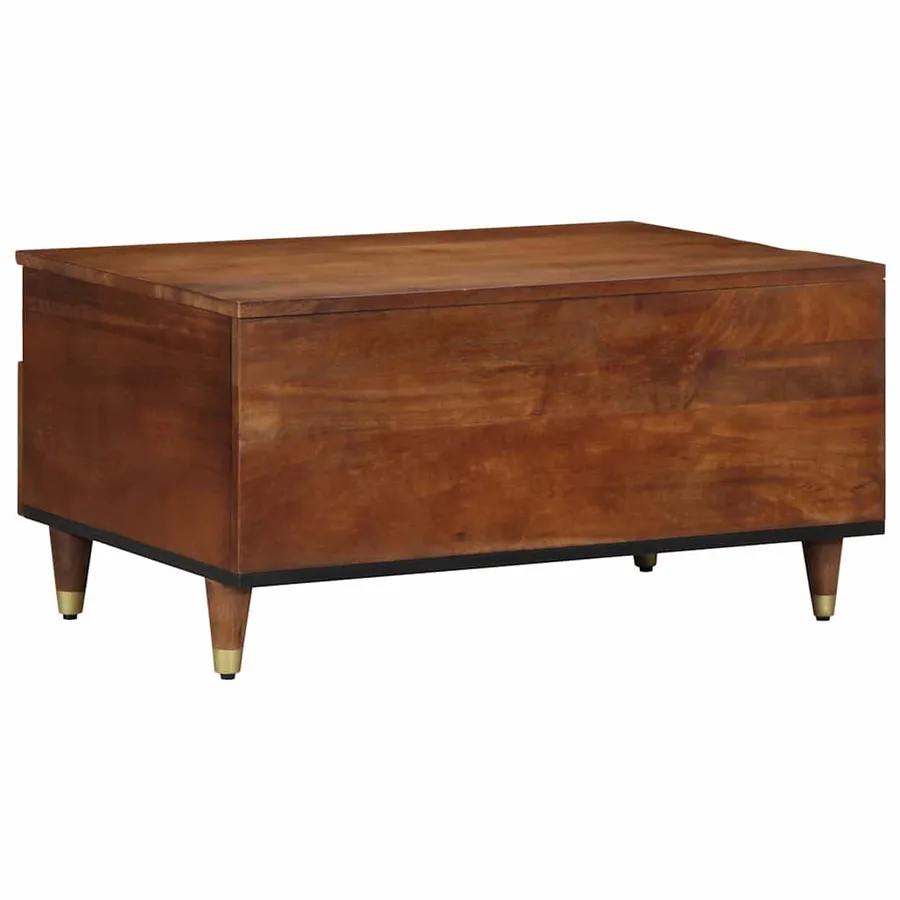 Table basse Marron miel 80 x 54 x 40 cm Bois de mangue massif - 5
