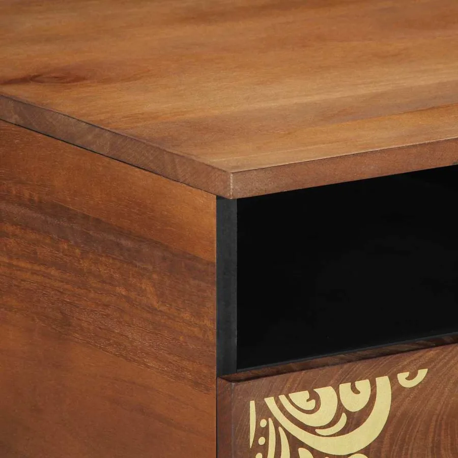 Table basse Marron miel 80 x 54 x 40 cm Bois de mangue massif - 6