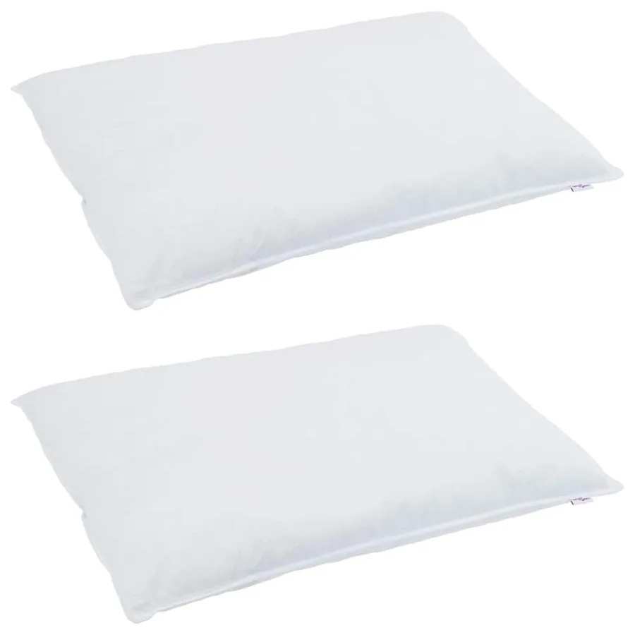 Oreiller avec oreiller 2 pcs Blanc 40 x 80 cm Plume - 3