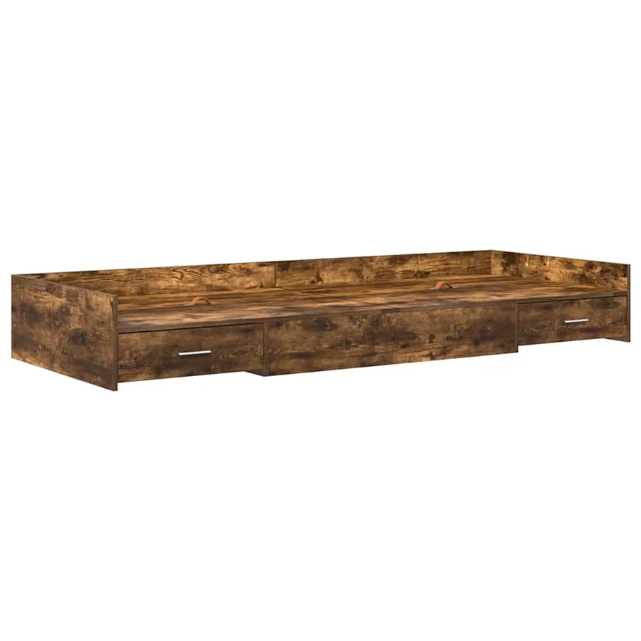 Cadre de lit Chêne fumé 80 x 200 cm Bois d'ingénierie - 4