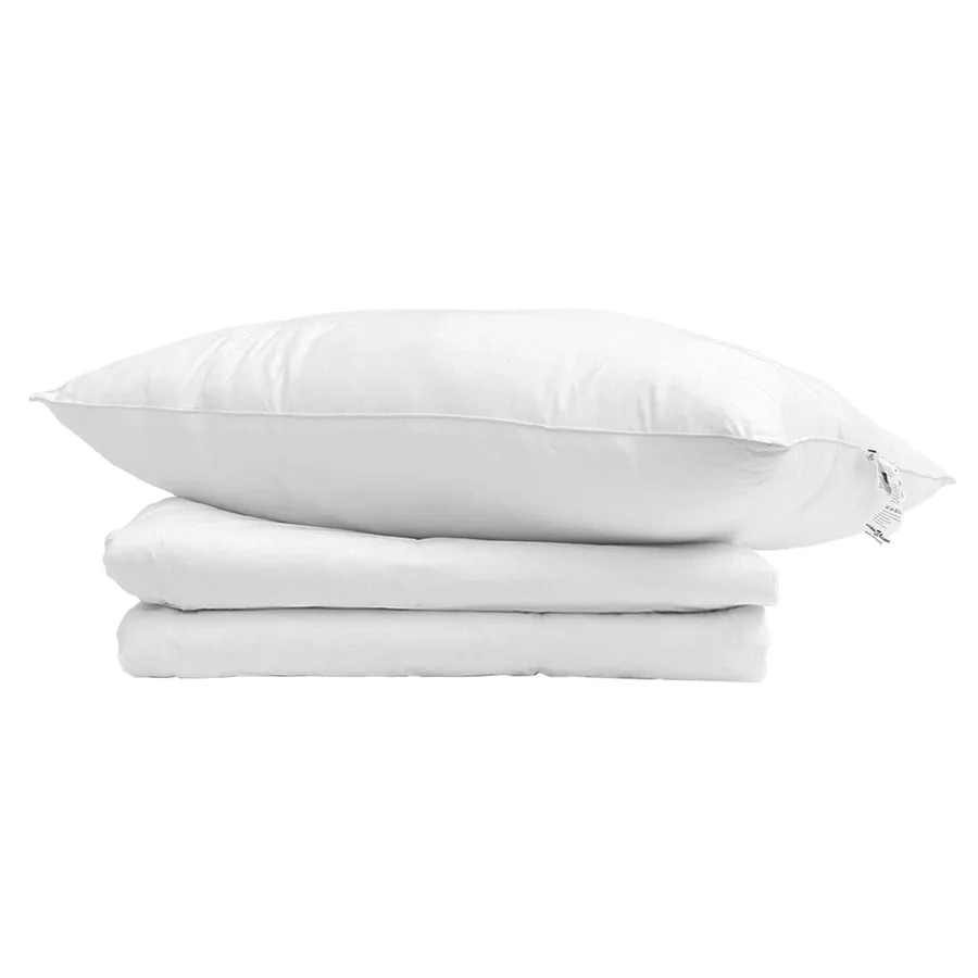 Duvet d'été simple avec oreiller 2 pcs Blanc Plume de canard - 2
