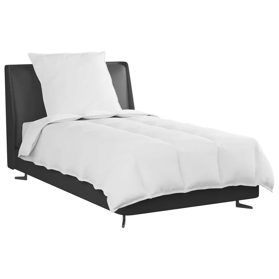 Duvet 2-en-1 avec oreiller 2 pcs Blanc Plume de canard - 3