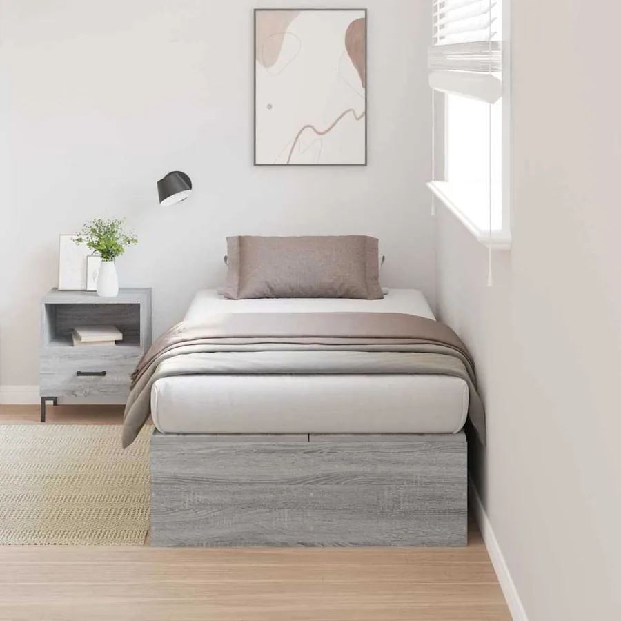 Cadre de lit avec rangement Gris Sonoma 80 x 200 cm