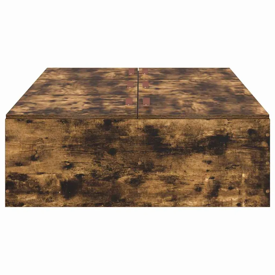 Cadre de lit avec rangement Chêne fumé 90 x 190 cm - 6