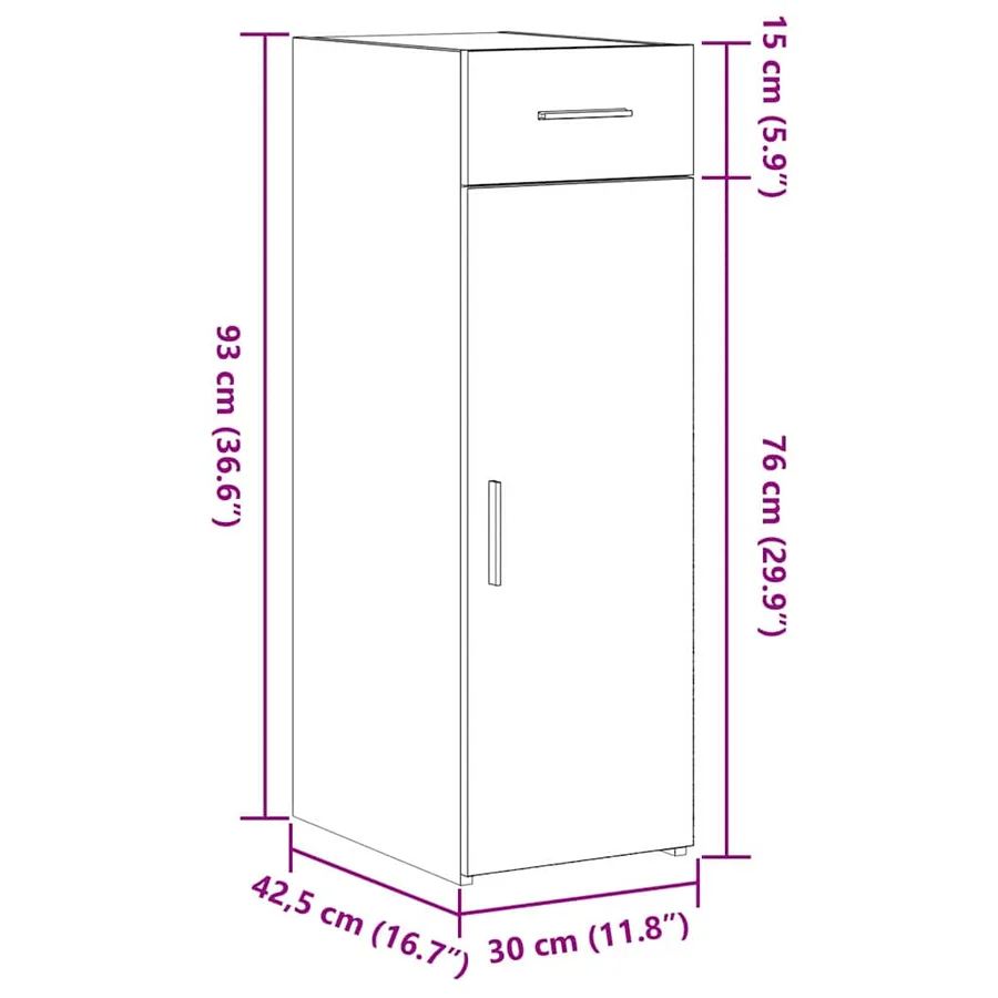 Buffet Chêne artisanal 30 x 42,5 x 93 cm - 13