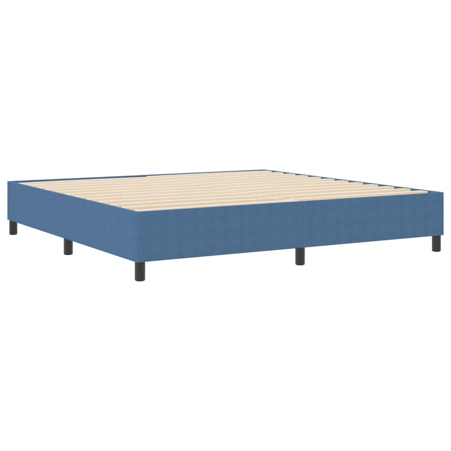 Cadre de lit plateforme Bleu 200 x 200 cm - 4