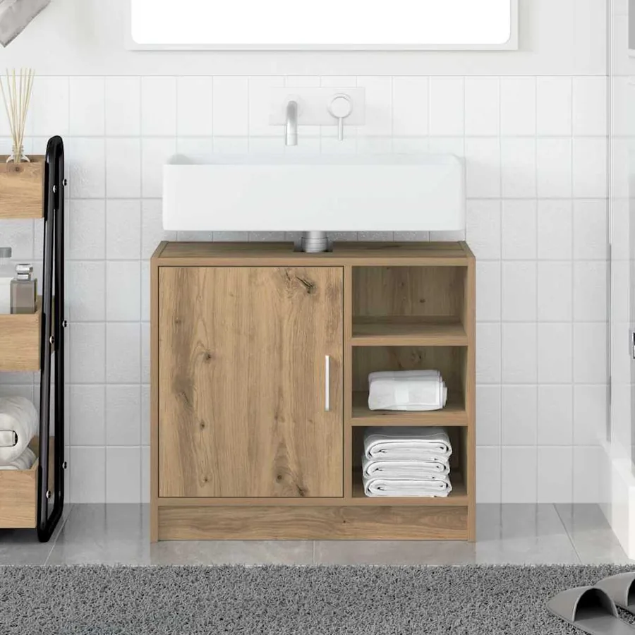 Cabinet de salle de bain Chêne artisanal 63 x 29 x 55 cm