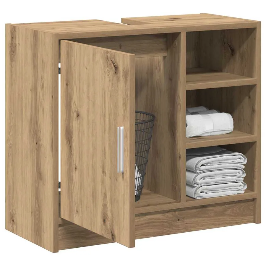 Cabinet de salle de bain Chêne artisanal 63 x 29 x 55 cm - 3