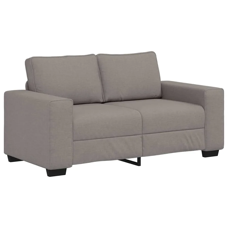 Ensemble de canapé 2 pcs avec coussins en tissu taupe - 4