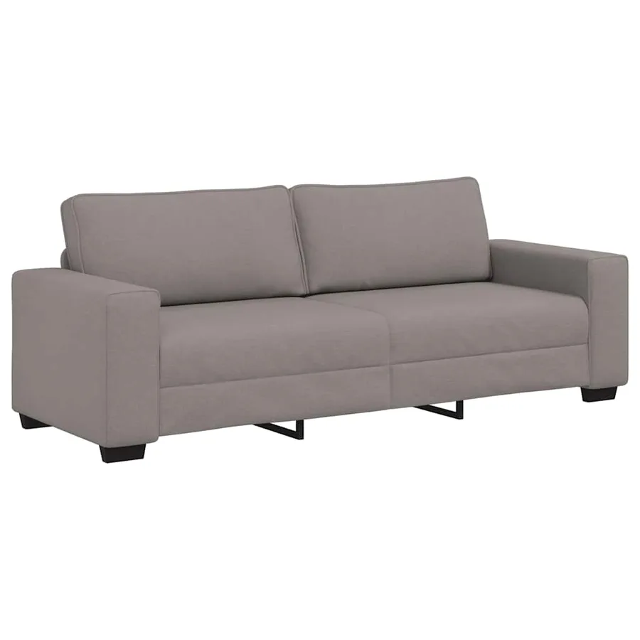 Ensemble de canapé 2 pcs avec coussins en tissu taupe - 5