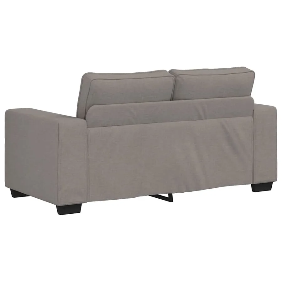 Ensemble de canapé 2 pcs avec coussins en tissu taupe - 6