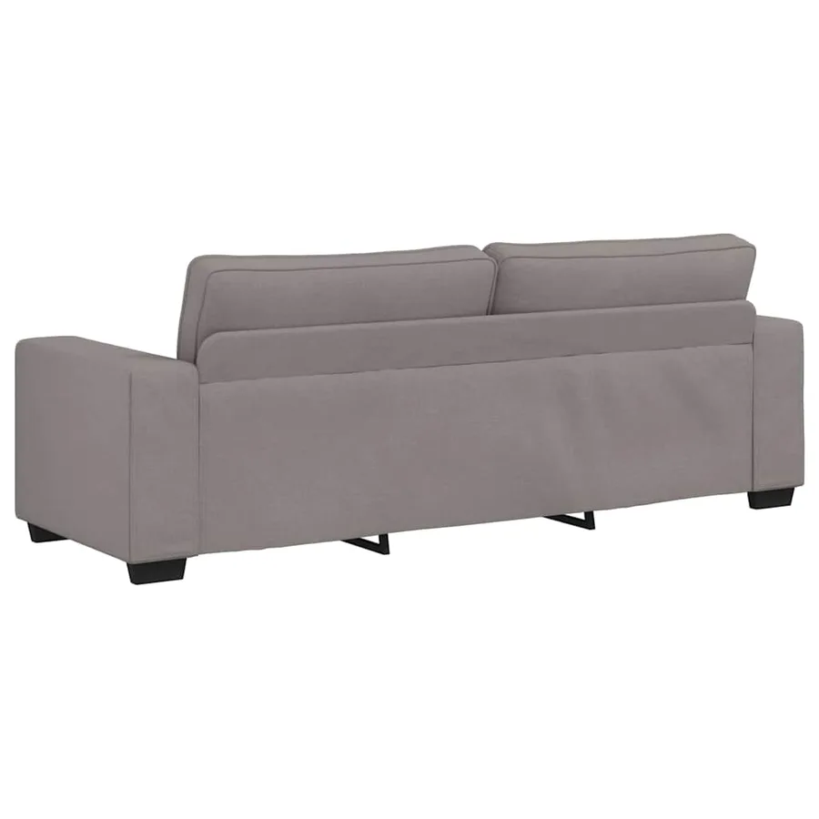 Ensemble de canapé 2 pcs avec coussins en tissu taupe - 7