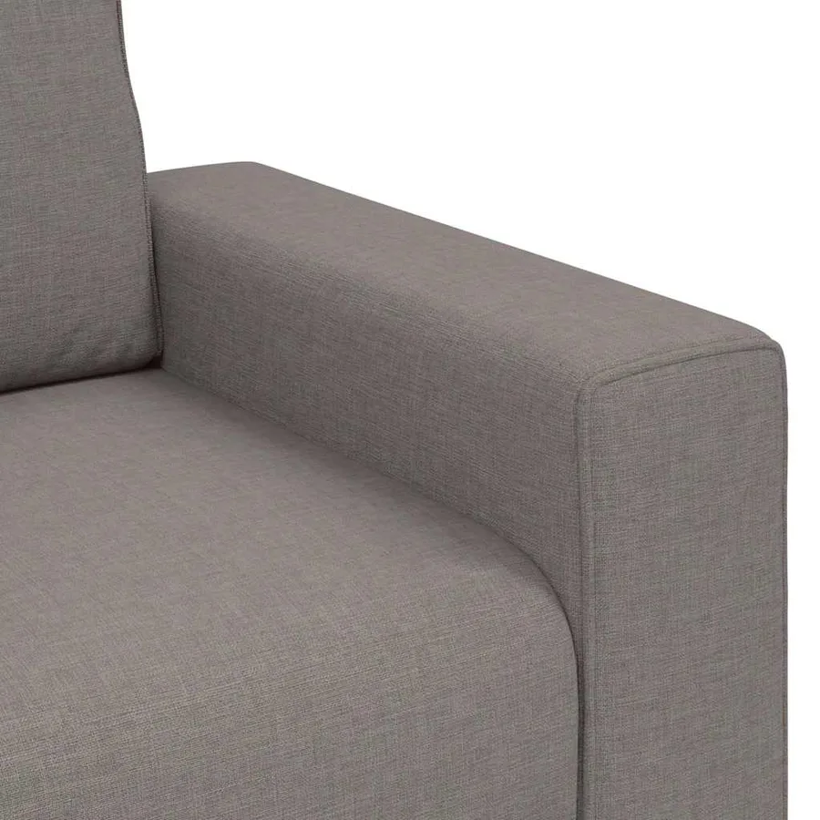 Ensemble de canapé 2 pcs avec coussins en tissu taupe - 8