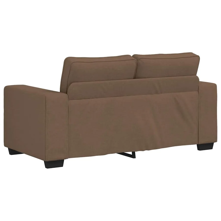 Ensemble de canapé 3 pcs avec coussins en tissu marron - 7