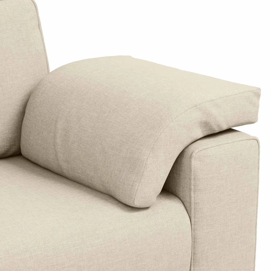 Canapé 3 pcs Beige 219 x 80 x 82 cm Tissu en lin mélangé - 10