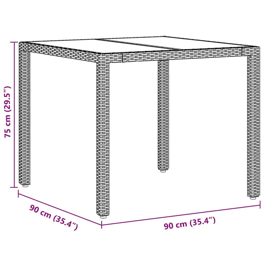 Ensemble de salle à manger pour jardin 3 pcs Gris polyrotin - 11