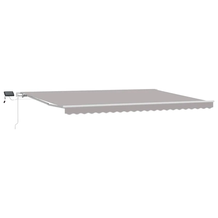 Auvent rétractable Gris clair 500 × 350 cm Tissu et Aluminium - 2