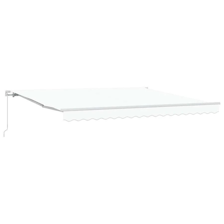 Auvent rétractable Blanc 400 × 300 cm Polyester et Aluminium