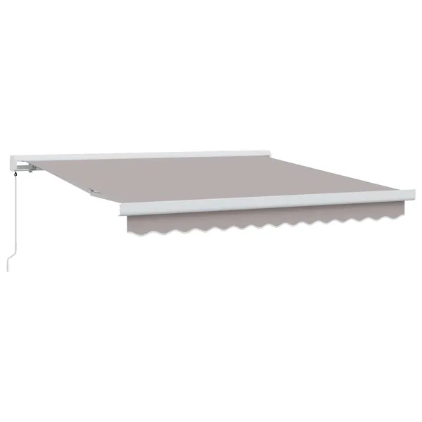 Auvent rétractable Gris clair 350 x 250 cm Toile et Aluminium