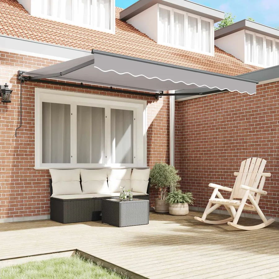 Cadre d'auvent Gris clair 350 x 250 cm - 3